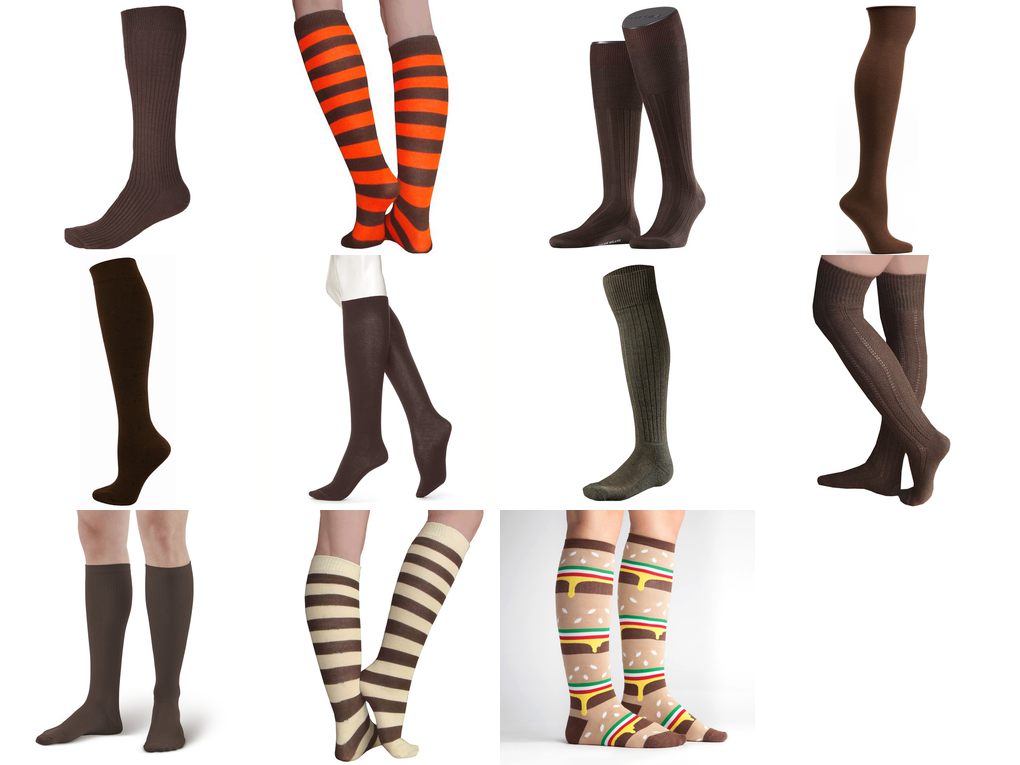 brown knee high socks